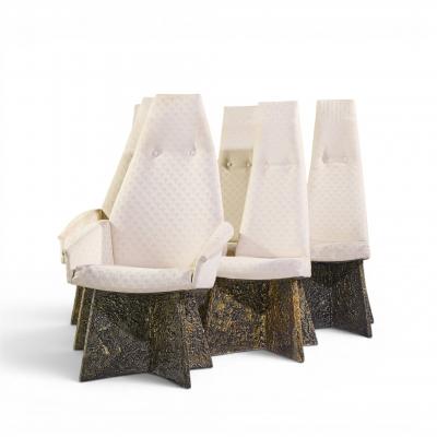 Adrian Pearsall Adrian Pearsall for Craft Associates Brutalist Dining Chairs Set of 6