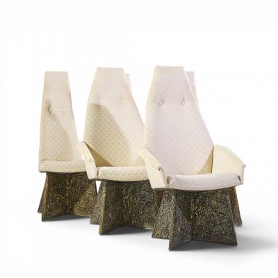 Adrian Pearsall Adrian Pearsall for Craft Associates Brutalist Dining Chairs Set of 6