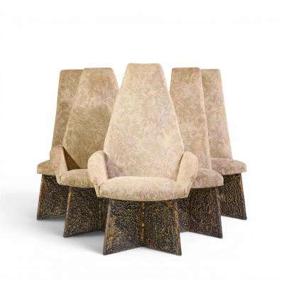 Adrian Pearsall Adrian Pearsall for Craft Associates Brutalist Dining Chairs Set of 6
