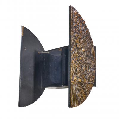 Adrian Pearsall Adrian Pearsall for Craft Associates Mid Century Brutalist Disc Cabinet Bar