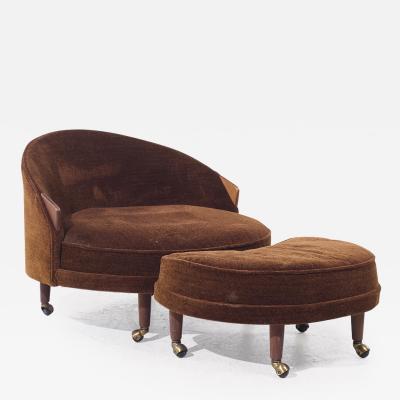 Adrian Pearsall Adrian Pearsall for Craft Associates Mid Century Havana Chair with Ottoman