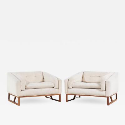 Adrian Pearsall Adrian Pearsall for Craft Associates Mid Century Lounge Chairs Pair