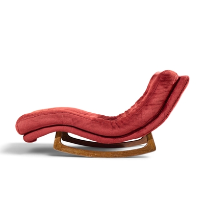 Adrian Pearsall Adrian Pearsall for Craft Associates Mid Century Rocking Chaise Lounge Chair