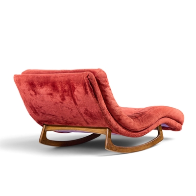 Adrian Pearsall Adrian Pearsall for Craft Associates Mid Century Rocking Chaise Lounge Chair
