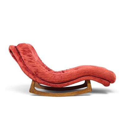 Adrian Pearsall Adrian Pearsall for Craft Associates Mid Century Rocking Chaise Lounge Chair