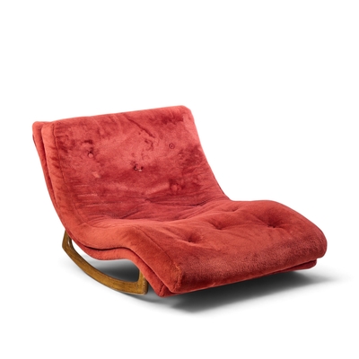 Adrian Pearsall Adrian Pearsall for Craft Associates Mid Century Rocking Chaise Lounge Chair