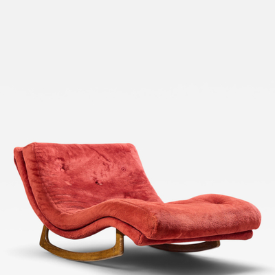 Adrian Pearsall Adrian Pearsall for Craft Associates Mid Century Rocking Chaise Lounge Chair