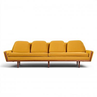 Adrian Pearsall Adrian Pearsall for Craft Associates Mid Century Walnut Gondola Sofa
