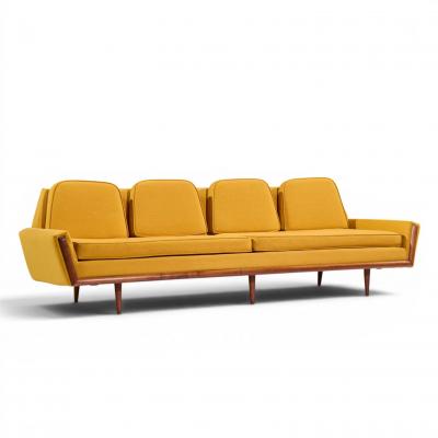 Adrian Pearsall Adrian Pearsall for Craft Associates Mid Century Walnut Gondola Sofa