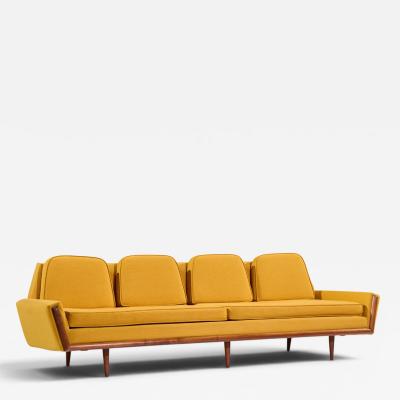 Adrian Pearsall Adrian Pearsall for Craft Associates Mid Century Walnut Gondola Sofa