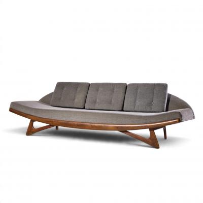 Adrian Pearsall Adrian Pearsall for Craft Associates Mid Century Walnut Gondola Sofa