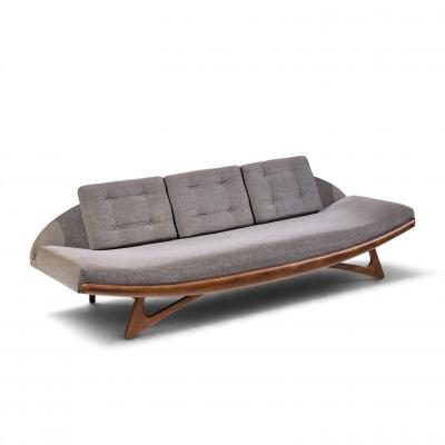 Adrian Pearsall Adrian Pearsall for Craft Associates Mid Century Walnut Gondola Sofa