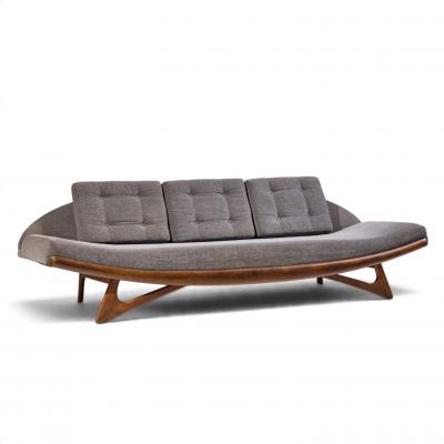 Adrian Pearsall Adrian Pearsall for Craft Associates Mid Century Walnut Gondola Sofa