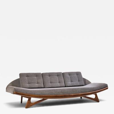 Adrian Pearsall Adrian Pearsall for Craft Associates Mid Century Walnut Gondola Sofa