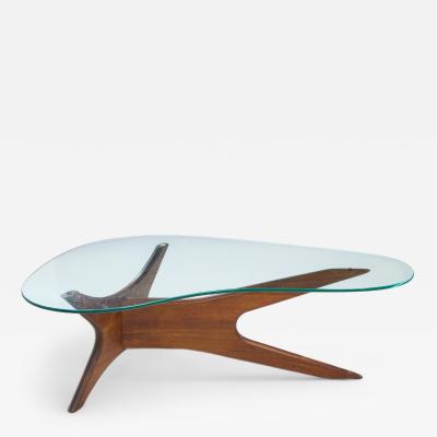 Adrian Pearsall Adrian Pearsall for Craft Associates Mid Century Walnut Jacks Coffee Table