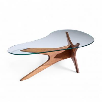 Adrian Pearsall Adrian Pearsall for Craft Associates Mid Century Walnut Jacks Coffee Table