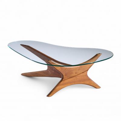 Adrian Pearsall Adrian Pearsall for Craft Associates Mid Century Walnut Jacks Coffee Table