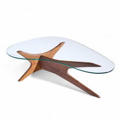 Adrian Pearsall Adrian Pearsall for Craft Associates Mid Century Walnut Jacks Coffee Table