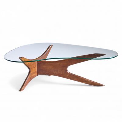 Adrian Pearsall Adrian Pearsall for Craft Associates Mid Century Walnut Jacks Coffee Table