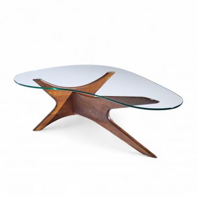 Adrian Pearsall Adrian Pearsall for Craft Associates Mid Century Walnut Jacks Coffee Table