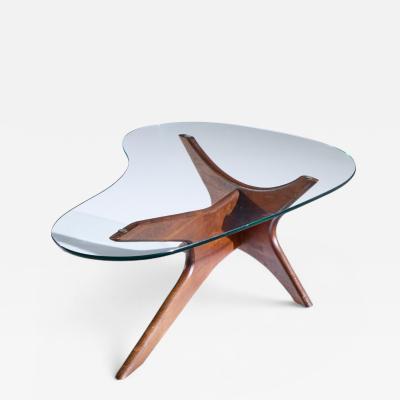 Adrian Pearsall Adrian Pearsall for Craft Associates Mid Century Walnut Jacks Coffee Table