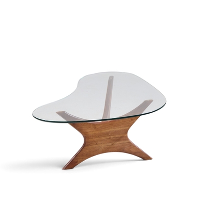 Adrian Pearsall Adrian Pearsall for Craft Associates Mid Century Walnut Jacks Coffee Table