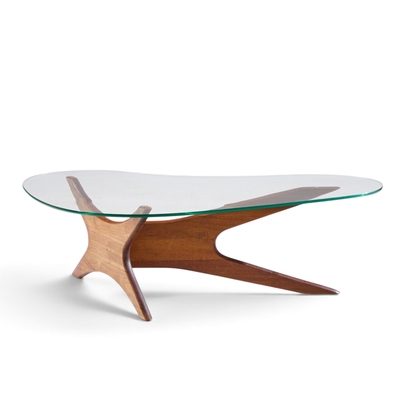Adrian Pearsall Adrian Pearsall for Craft Associates Mid Century Walnut Jacks Coffee Table