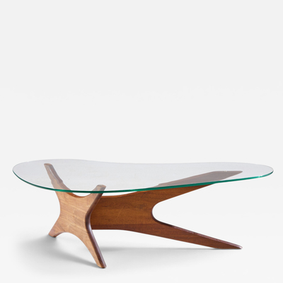 Adrian Pearsall Adrian Pearsall for Craft Associates Mid Century Walnut Jacks Coffee Table