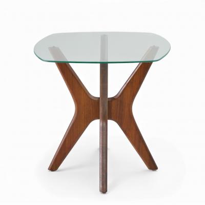 Adrian Pearsall Adrian Pearsall for Craft Associates Mid Century Walnut Jacks Side Tables Pair