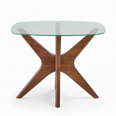 Adrian Pearsall Adrian Pearsall for Craft Associates Mid Century Walnut Jacks Side Tables Pair