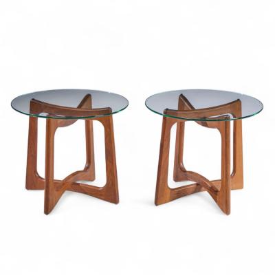 Adrian Pearsall Adrian Pearsall for Craft Associates Mid Century Walnut Side Tables Pair