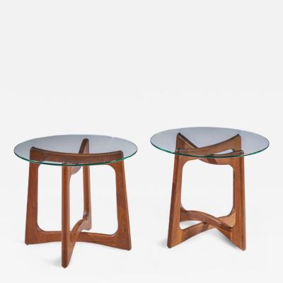 Adrian Pearsall Adrian Pearsall for Craft Associates Mid Century Walnut Side Tables Pair