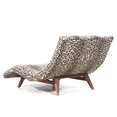 Adrian Pearsall Adrian Pearsall for Craft Associates Mid Century Walnut Wave Chaise