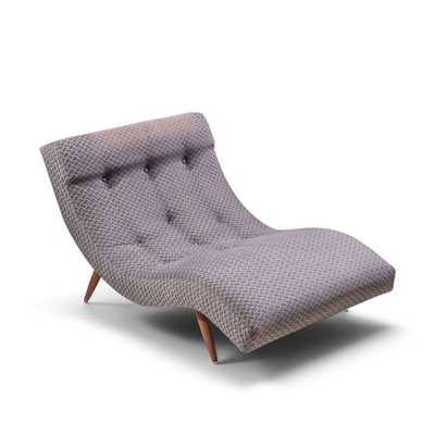 Adrian Pearsall Adrian Pearsall for Craft Associates Mid Century Walnut Wave Chaise