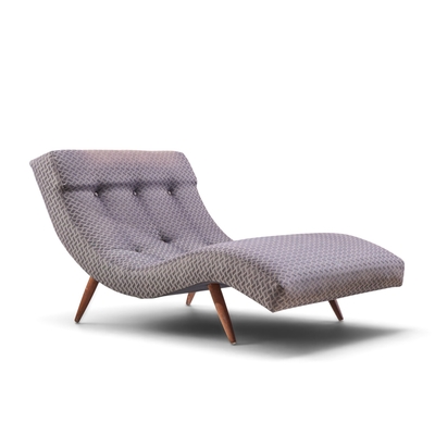 Adrian Pearsall Adrian Pearsall for Craft Associates Mid Century Walnut Wave Chaise