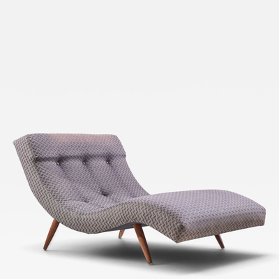 Adrian Pearsall Adrian Pearsall for Craft Associates Mid Century Walnut Wave Chaise