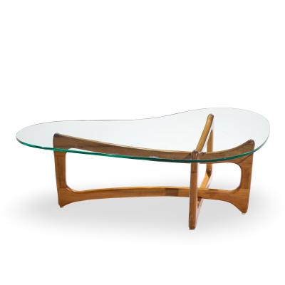 Adrian Pearsall Adrian Pearsall for Craft Associates Mid Century Walnut and Glass Coffee Table