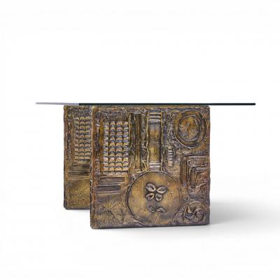 Adrian Pearsall Adrian Pearsall for Craft Associates Midcentury Brutalist Glass Top Dining Table