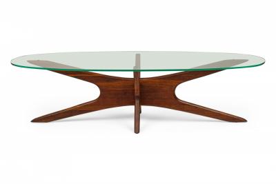 Adrian Pearsall Adrian Pearsall for Craft Associates Walnut Jacks Coffee Table Base