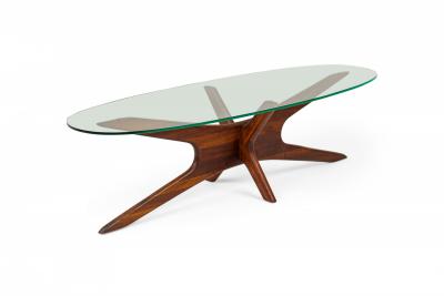 Adrian Pearsall Adrian Pearsall for Craft Associates Walnut Jacks Coffee Table Base
