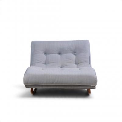 Adrian Pearsall Adrian Pearsall for Craft Associates Walnut Rocking Wave Chaise Lounge Chair