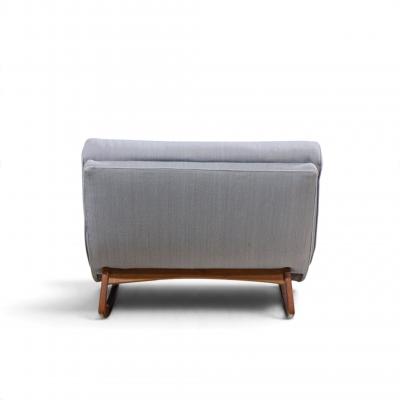Adrian Pearsall Adrian Pearsall for Craft Associates Walnut Rocking Wave Chaise Lounge Chair