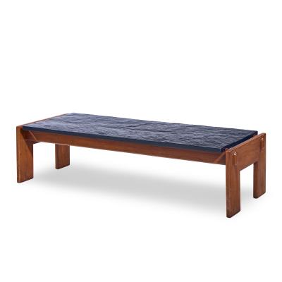 Adrian Pearsall Adrian Pearsall for Craft Associates Walnut and Slate Top Coffee Table