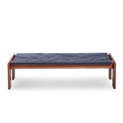 Adrian Pearsall Adrian Pearsall for Craft Associates Walnut and Slate Top Coffee Table