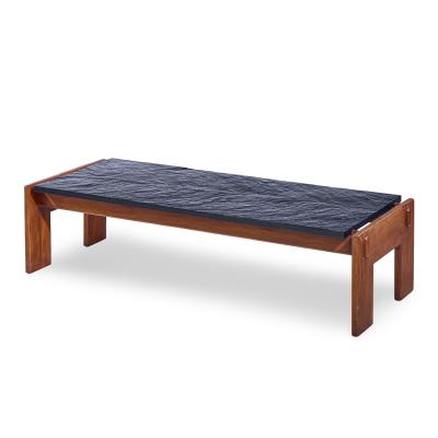 Adrian Pearsall Adrian Pearsall for Craft Associates Walnut and Slate Top Coffee Table