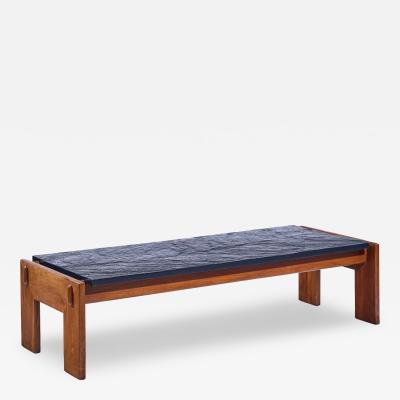 Adrian Pearsall Adrian Pearsall for Craft Associates Walnut and Slate Top Coffee Table