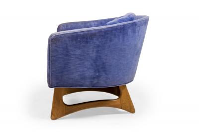 Adrian Pearsall Adrian Pearsall for Craft AssociatesWalnut and Velour Curved Back Armchairs