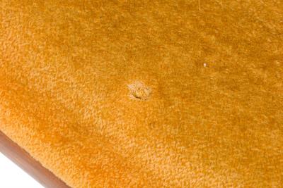 Adrian Pearsall American Mid Century Orange Upholstered Platform Sofa