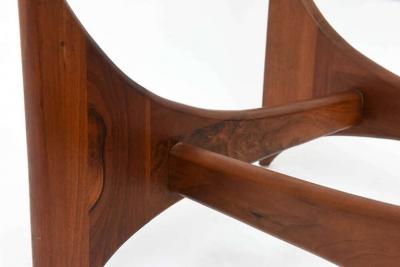 Adrian Pearsall American Modern Pair of Walnut and Glass Low Tables by Adrian Pearsall