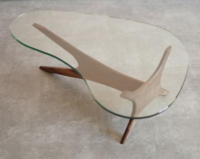 Adrian Pearsall Asymmetrical Adrian Pearsall for Craft Associates Walnut Coffee Table C 1950s
